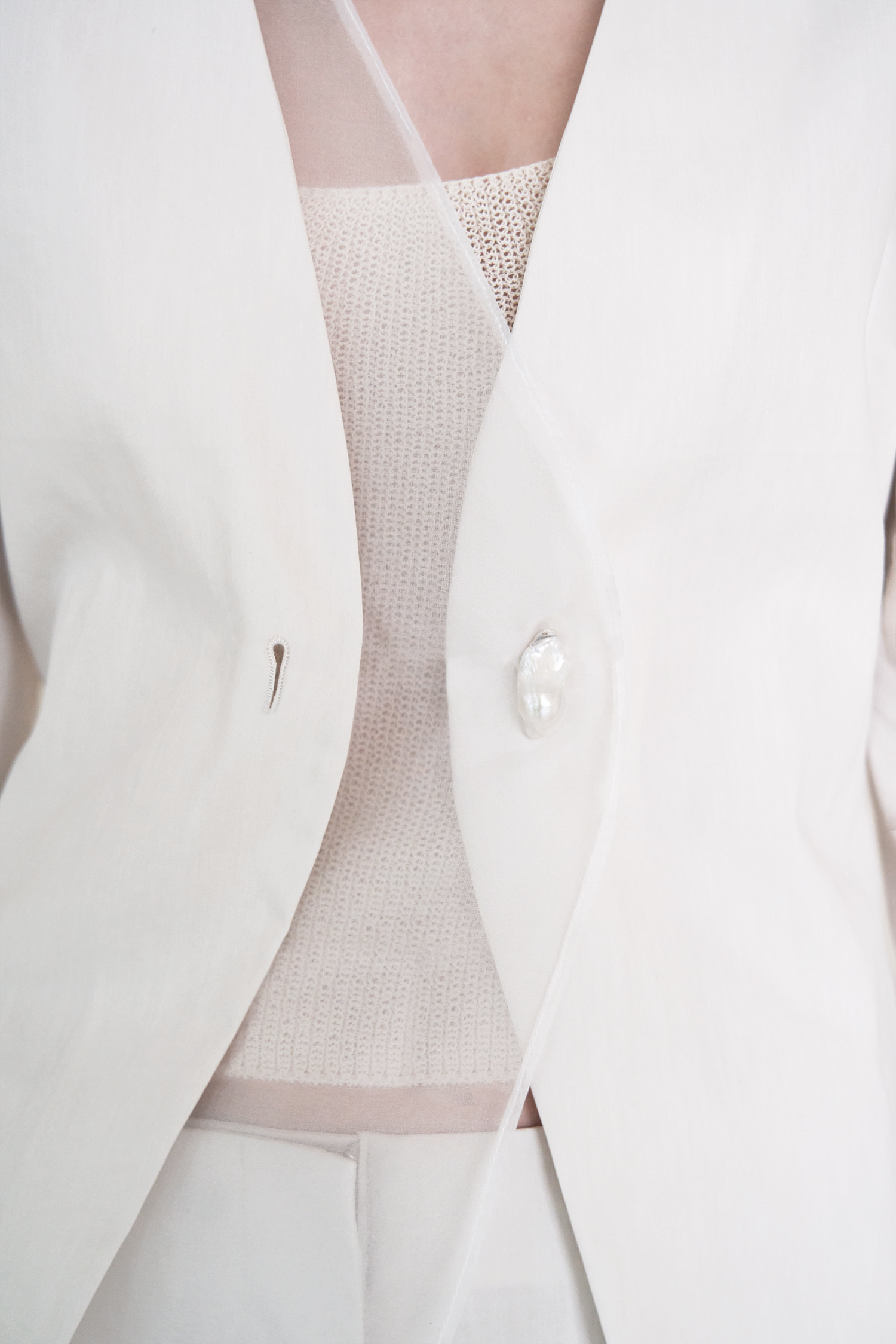 [Resort] GOYIR Pearl linen cotton Jacket